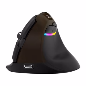Эргономичная мышь Delux M618Mini (золотистая, USB / Bluetooth / 2,4G)