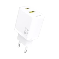Dudao A26T GaN 25W USB-A, USB-C lādētājs – balts