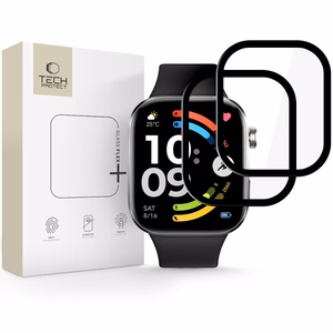 Tech-Protect Glass Flex+ hibrīdstikls, 2 gab. komplekts, Xiaomi Redmi Watch 6, melns