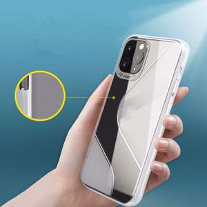 S-Case elastīgs aizsargapvalks TPU apvalks Huawei P40 Lite E melns