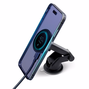 Автомобильное зарядное устройство-держатель 3mk Car MagCharger 15W (лобовое стекло/панель) чёрный