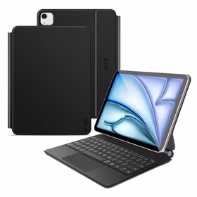 Tech-Protect Smartcase Magnētiskais ar tastatūru iPad Air 10.9” 2020 / 2022 / iPad Air 11” 2024 / 2025 - Melns