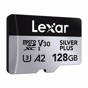 Lexar High-Performance Silver Plus microSDXC atmiņas karte 128 GB + adapteris