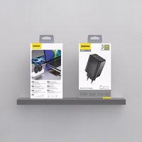 Dudao A29 65W GaN sienas lādētājs 2 x USB-C + 1 x USB-A - melns