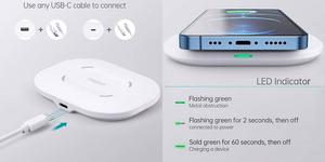 Fast Bezvadu Charging Pad CHOETECH, 15W, balts