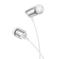 Borofone austiņas BM66 New Sound ar mikrofonu sudrabainas