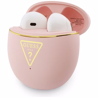 Guess Gold Line Triangle TWS austiņas rozā