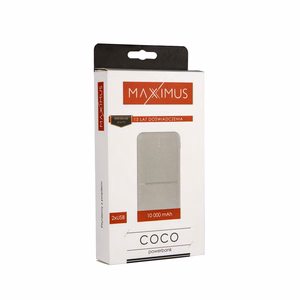 Внешний аккумулятор MX COCO 10 000mAh 2xUSB, 10W Li-Po, белый + кабель microUSB