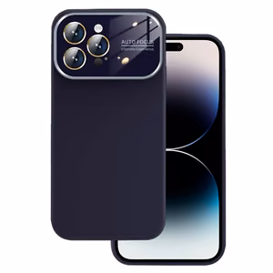 Soft Silicone Lens Case for iPhone 15 Plus Purple
