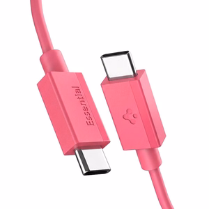Spigen Essential EB6015CC USB-C kabelis, 60 W, 100 cm – rozā