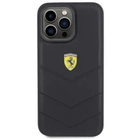 Ferrari dygsnots metāla logotipa apvalks iPhone 15 Pro Max – melns