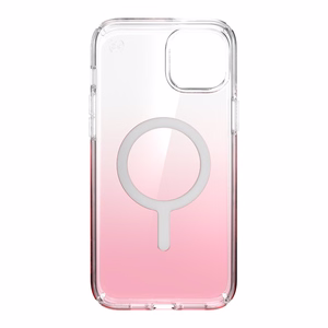 Speck Presidio Perfect-Clear + Ombre + MagSafe vāciņš ierīcei iPhone 15 Plus / 14 Plus, ar Microban pretmikrobu aizsardzību, “Clear / Vintage Rose Fade” krāsu kombinācija
