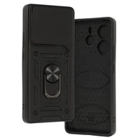 Slide Camera Armor viedtālruņa apvalks Xiaomi Redmi Note 14 5G melns