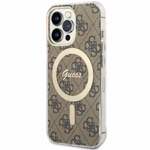 Guess GUHMP13LH4STW iPhone 13 Pro / 13 6.1" brūns/brūns cietais apvalks 4G MagSafe