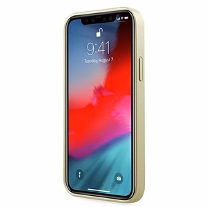 Guess GUHCP12LIGLGO iPhone 12 Pro Max 6.7" zelta/zelta cietais apvalks Iridescent