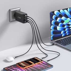 Tech-Protect NC240W-GaN 4 portu 240 W sienas lādētājs - melns