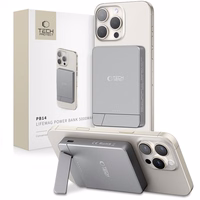 Portatīvais lādētājs Tech-Protect PB14 LifeMag MagSafe 5000 mAh - pelēka