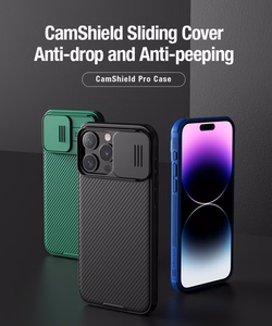 Nillkin CamShield Pro PC+TPU apvalks viedtālrunim Iphone 15 Pro Max zaļš