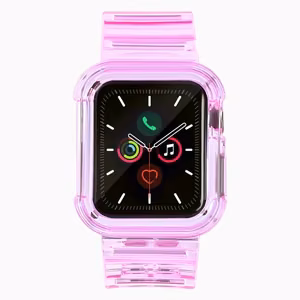 Silikona aproce siksniņa apvalks siksniņa gaismas komplekts Apple Watch 40mm - sarkans