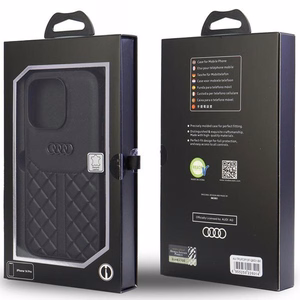 Audi натуральная кожа iPhone 13 Pro / 13 6.1" чёрный/чёрный хардкейс AU-TPUPCIP13P-Q8/D1-BK