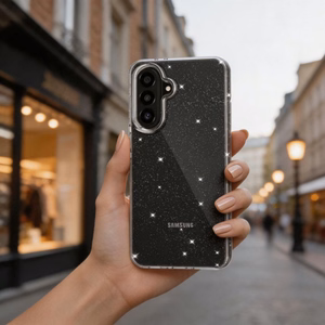 Tech-Protect FlexAir maciņš Samsung Galaxy A27 5G, caurspīdīgs ar spīdumiem