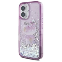 Hello Kitty Liquid Glitter 50. gadadienas ballītes viedtālruņa apvalks iPhone 16 - violets