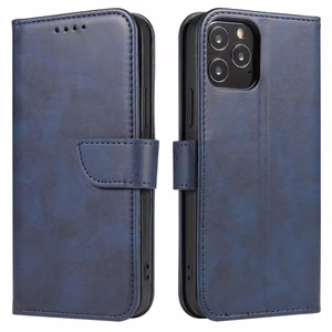 Magnet Case elegants viedtālruņa apvalks ar vāciņu un statīva funkciju Samsung Galaxy A03s (166.5) zils