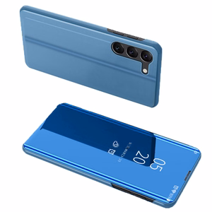Viedtālruņa apvalks Clear View Case Samsung Galaxy S23+ atverams apvalks zils