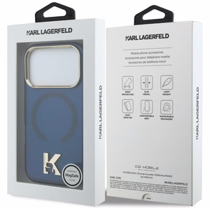 Karl Lagerfeld IML K Head Logo MagSafe Case for iPhone 17 Pro Max - Blue