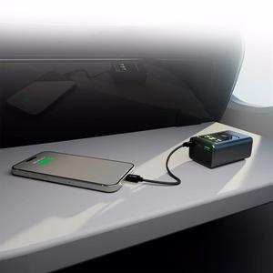 Portatīvais lādētājs SBS 10000mAh PD 35W ar LCD ekrānu - pelēka