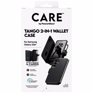 CARE by PanzerGlass Tango 2in1 Wallet maciņš Samsung Galaxy S26+ - melns