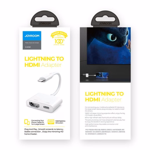 Joyroom S-H141 adapteris Lightning (vīr.) - HDMI FullHD 1080p 60Hz (siev.) / Lightning (siev.) - balts