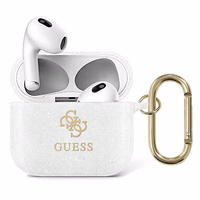 Guess GUA3UCG4GT AirPods 3 vāciņš caurspīdīgs Glitter kolekcija