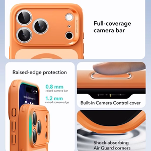 ESR Classic Hybrid MagSafe macins priekš iPhone 17 Pro - Caurspidigs oranzs