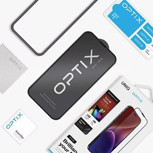 Uniq Optix Vivid stikls iPhone 15 / 14 Pro ar aplikatoru