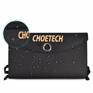 Choetech SC001 saules bateriju salokāms lādētājs 19W 2x USB-A - melns