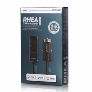 Car Charger Remax "Rhea" RCC401 Black (3.1A Smart / Fast Charging / 4-USB)