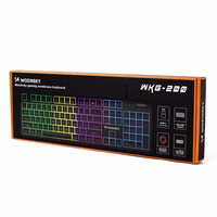 Wozinsky WKG-200 RGB membrānas spēļu tastatūra ar ritināšanas riteni - melna