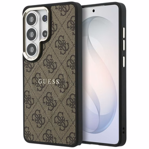 Guess maciņš 4G Embossed Ring MagSafe priekš Samsung Galaxy S26 Ultra brūns