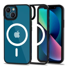 Tech-Protect MagMat MagSafe iPhone 13 apvalks - caurspīdīgs melns