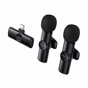 Borofone Lavalier bezvadu mikrofons BFK16A Winner Lightning melns - 2 gab.