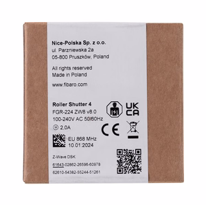 Fibaro FGR-224 žalūziju/rullo piederums Rullo vadība