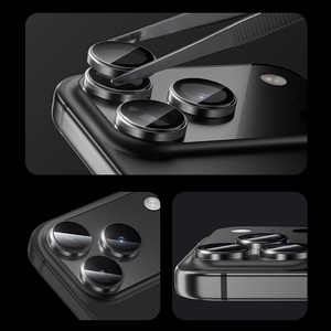 Benks Grūdinātais stikls Glass Warrior Metāla objektīva aizsargstikls kamerai Iphone 17 Pro/17 Pro Max (3 gab.) melns