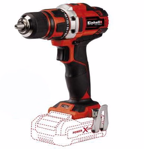Einhell TE-CD 18/40 Li-Solo – akumulatora urbjmašīna-skrūvgriezis, 1500 RPM, 1.1 kg, melns/sarkans