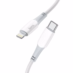 Kabelis USB-C uz Lightning Hoco PD 3A 20W 1 m X70 balts