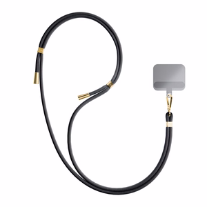 3mk EasyClip tālruņa aukliņa, melna (zelta krāsas furnitūra)