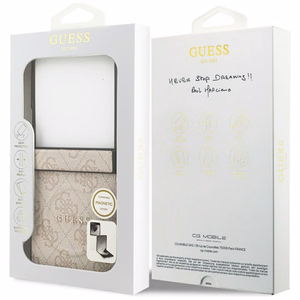 Guess 4G Classic Magnētiskais viedtālruņa apvalks Samsung Galaxy Z Flip 7 - rozā