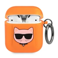 Karl Lagerfeld Choupette AirPods apvalks 1/2 - oranžs