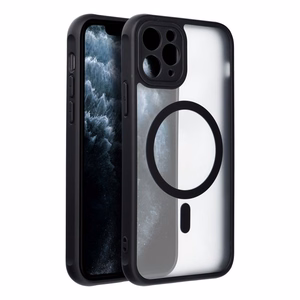 FULL MATTE MAG COVER magnētiskais viedtālruņa apvalks, saderīgs ar MagSafe, paredzēts IPHONE 11 Pro, melns