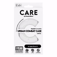 CARE by PanzerGlass Urban Combat Magnētiskais viedtālruņa apvalks iPhone 15 - balts